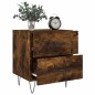 vidaXL Mesita de noche madera ingeniería roble ahumado 40x35x47,5 cm vidaXL Mesita de noche madera ingeniería roble ahumado 40x35x47,5 cm