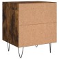 vidaXL Mesita de noche madera ingeniería roble ahumado 40x35x47,5 cm vidaXL Mesita de noche madera ingeniería roble ahumado 40x35x47,5 cm