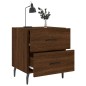 vidaXL Mesita de noche madera de ingeniería roble marrón 40x35x47,5 cm vidaXL Mesita de noche madera de ingeniería roble marrón 40x35x47,5 cm