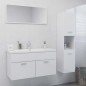 vidaXL Juego de muebles de baño madera de ingeniería blanco brillo vidaXL Juego de muebles de baño madera de ingeniería blanco brillo
