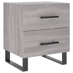 vidaXL Mesita de noche madera de ingeniería gris Sonoma 40x35x47,5 cm