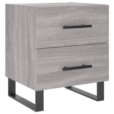 vidaXL Mesita de noche madera de ingeniería gris Sonoma 40x35x47,5 cm