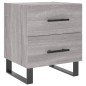vidaXL Mesita de noche madera de ingeniería gris Sonoma 40x35x47,5 cm