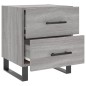 vidaXL Mesita de noche madera de ingeniería gris Sonoma 40x35x47,5 cm