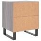 vidaXL Mesita de noche madera de ingeniería gris Sonoma 40x35x47,5 cm