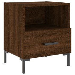 vidaXL Mesita de noche madera de ingeniería roble marrón 40x35x47,5 cm