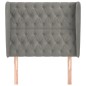vidaXL Cabecero con orejas de terciopelo gris claro 103x23x118/128 cm vidaXL Cabecero con orejas de terciopelo gris claro 103x23x118/128 cm