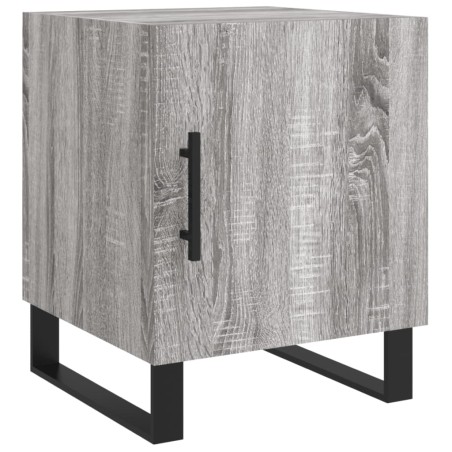 vidaXL Mesita de noche madera de ingeniería gris Sonoma 40x40x50 cm