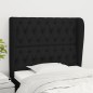 vidaXL Cabecero con orejas de tela negro 103x23x118/128 cm vidaXL Cabecero con orejas de tela negro 103x23x118/128 cm