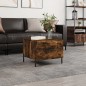 vidaXL Mesa de centro madera contrachapada roble ahumado 50x50x40 cm vidaXL Mesa de centro madera contrachapada roble ahumado 50x50x40 cm