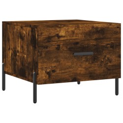 vidaXL Mesa de centro madera contrachapada roble ahumado 50x50x40 cm