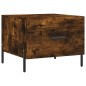 vidaXL Mesa de centro madera contrachapada roble ahumado 50x50x40 cm vidaXL Mesa de centro madera contrachapada roble ahumado 50x50x40 cm