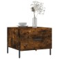 vidaXL Mesa de centro madera contrachapada roble ahumado 50x50x40 cm vidaXL Mesa de centro madera contrachapada roble ahumado 50x50x40 cm