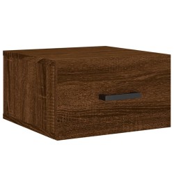 vidaXL Mesita de noche de pared color roble marrón 35x35x20 cm