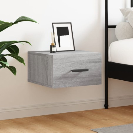 vidaXL Mesita de noche de pared color gris Sonoma 35x35x20 cm