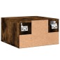 vidaXL Mesita de noche de pared color roble ahumado 35x35x20 cm vidaXL Mesita de noche de pared color roble ahumado 35x35x20 cm