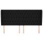 vidaXL Cabecero con orejas de tela negro 183x23x118/128 cm vidaXL Cabecero con orejas de tela negro 183x23x118/128 cm