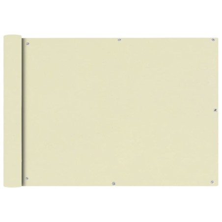 vidaXL Toldo para balcón tela oxford 75x600 cm crema