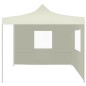 vidaXL Cenador plegable con 2 paredes color crema 3x3 m vidaXL Cenador plegable con 2 paredes color crema 3x3 m