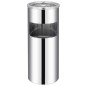 vidaXL Papelera con cenicero de acero inoxidable 30 L vidaXL Papelera con cenicero de acero inoxidable 30 L