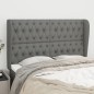 vidaXL Cabecero con orejas de tela gris oscuro 163x23x118/128 cm vidaXL Cabecero con orejas de tela gris oscuro 163x23x118/128 cm