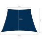 vidaXL Toldo de vela trapezoidal de tela oxford azul 2/4x3 m vidaXL Toldo de vela trapezoidal de tela oxford azul 2/4x3 m