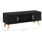 vidaXL Mueble para el televisor 120x40x46 cm MDF negro vidaXL Mueble para el televisor 120x40x46 cm MDF negro