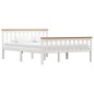 vidaXL Estructura de cama de madera de pino maciza blanca 140x200 cm  