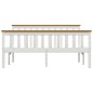 vidaXL Estructura de cama de madera de pino maciza blanca 140x200 cm  