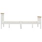 vidaXL Estructura de cama de madera de pino maciza blanca 140x200 cm  