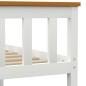 vidaXL Estructura de cama de madera de pino maciza blanca 140x200 cm  