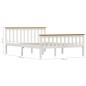 vidaXL Estructura de cama de madera de pino maciza blanca 140x200 cm  