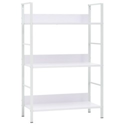 vidaXL Estantería de 3 niveles madera ingeniería blanco 60x27,6x90,5cm