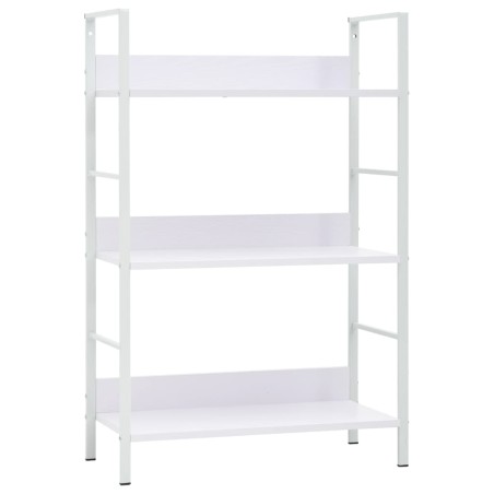 vidaXL Estantería de 3 niveles madera ingeniería blanco 60x27,6x90,5cm
