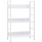 vidaXL Estantería de 3 niveles madera ingeniería blanco 60x27,6x90,5cm vidaXL Estantería de 3 niveles madera ingeniería blanco 60x27,6x90,5cm