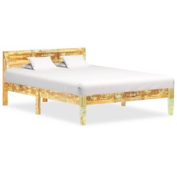 vidaXL Estructura de cama de madera maciza reciclada 120x200 cm