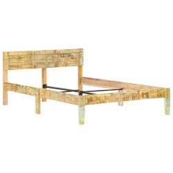 vidaXL Estructura de cama de madera maciza reciclada 120x200 cm