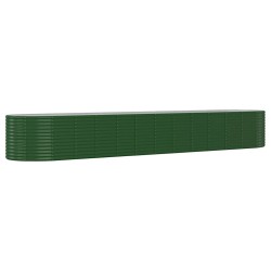 vidaXL Jardinera arriate acero recubrimiento polvo verde 507x100x68 cm
