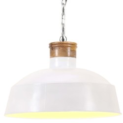 vidaXL Lámpara colgante industrial 58 cm blanca E27