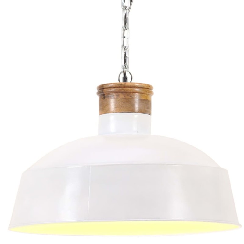 vidaXL Lámpara colgante industrial 58 cm blanca E27 vidaXL Lámpara colgante industrial 58 cm blanca E27