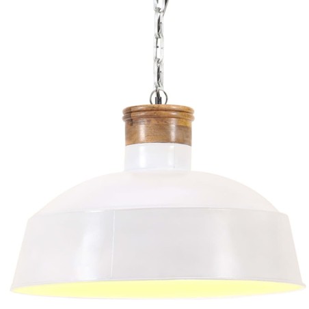 vidaXL Lámpara colgante industrial 58 cm blanca E27