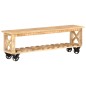 vidaXL Mueble para TV madera de mango rugosa 130x30x42 cm vidaXL Mueble para TV madera de mango rugosa 130x30x42 cm
