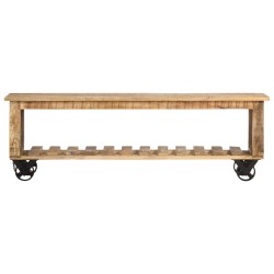 vidaXL Mueble para TV madera de mango rugosa 130x30x42 cm
