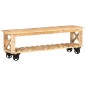 vidaXL Mueble para TV madera de mango rugosa 130x30x42 cm vidaXL Mueble para TV madera de mango rugosa 130x30x42 cm