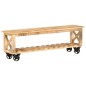 vidaXL Mueble para TV madera de mango rugosa 130x30x42 cm vidaXL Mueble para TV madera de mango rugosa 130x30x42 cm