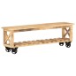 vidaXL Mueble para TV madera de mango rugosa 130x30x42 cm vidaXL Mueble para TV madera de mango rugosa 130x30x42 cm