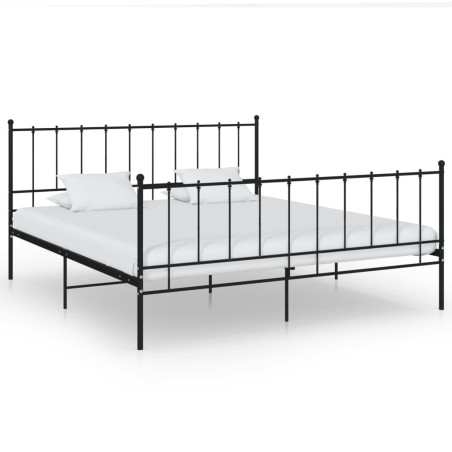 vidaXL Estructura de cama de metal negro 200x200 cm