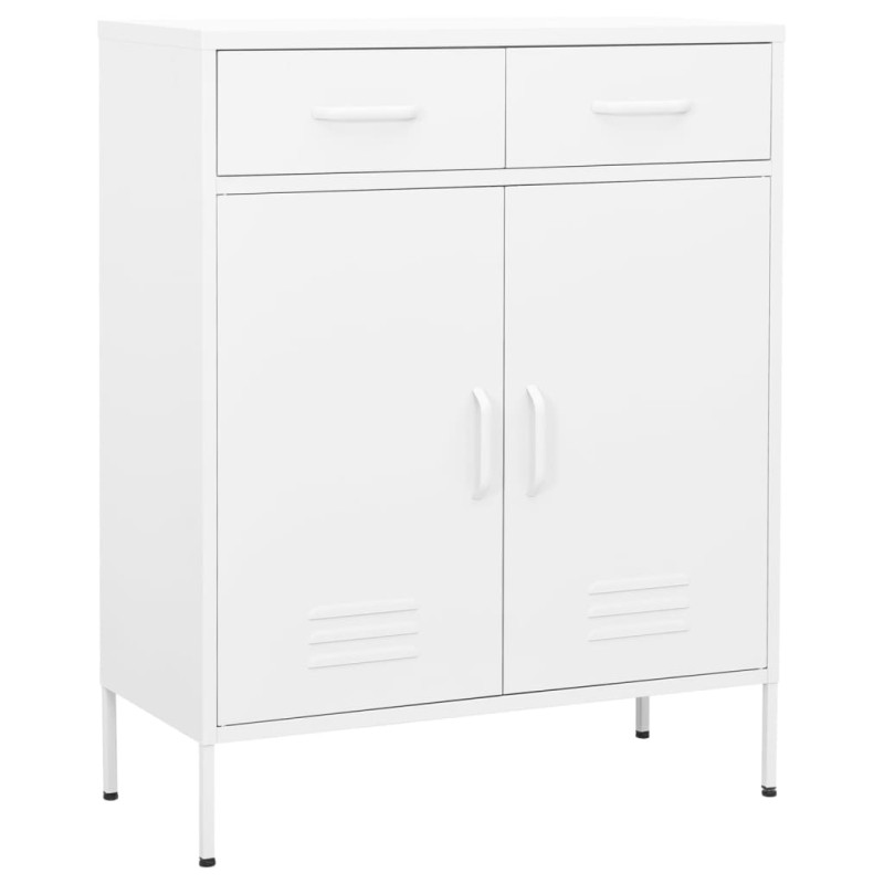 vidaXL Armario almacenamiento acero blanco 80x35x101,5 cm vidaXL Armario almacenamiento acero blanco 80x35x101,5 cm