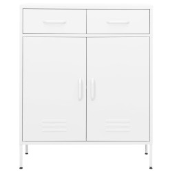 vidaXL Armario almacenamiento acero blanco 80x35x101,5 cm