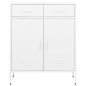 vidaXL Armario almacenamiento acero blanco 80x35x101,5 cm vidaXL Armario almacenamiento acero blanco 80x35x101,5 cm